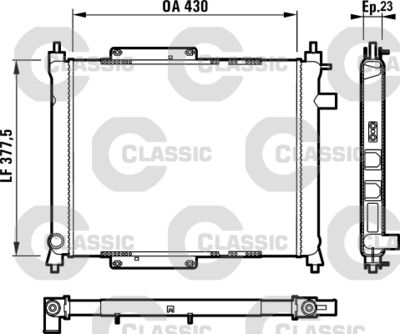 Radiators, Motora dzesēšanas sistēma VALEO 231815