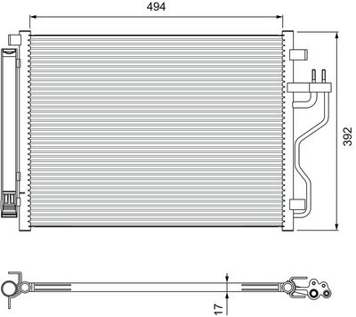 Конденсатор, кондиционер VALEO 814396