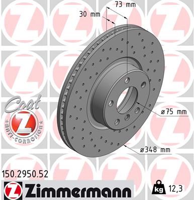 Тормозной диск ZIMMERMANN 150.2950.52