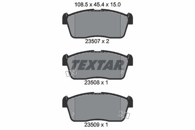 Комплект тормозных колодок, дисковый тормоз TEXTAR 2350701