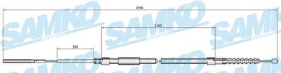 Тросик, cтояночный тормоз SAMKO C0083B