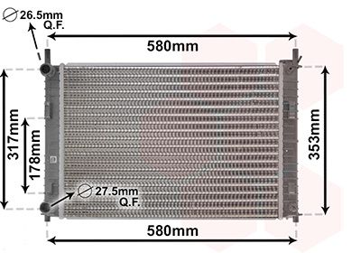 Radiators, Motora dzesēšanas sistēma VAN WEZEL 18002326