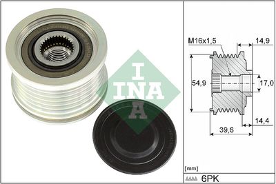 Механизм свободного хода генератора Schaeffler INA 535 0368 10