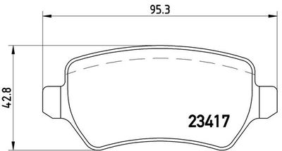 Bremžu uzliku kompl., Disku bremzes BREMBO P 10 013