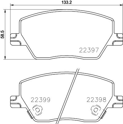 Bremžu uzliku kompl., Disku bremzes HELLA PAGID 8DB 355 025-111