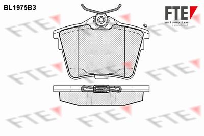 Bremžu uzliku kompl., Disku bremzes FTE 9010564