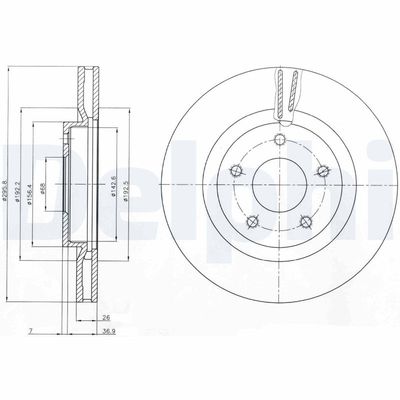 Тормозной диск DELPHI BG4109