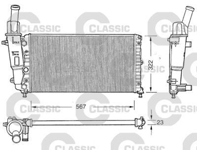 Radiators, Motora dzesēšanas sistēma VALEO 231558