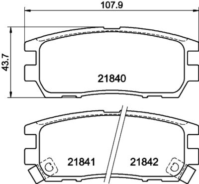 Bremžu uzliku kompl., Disku bremzes HELLA PAGID 8DB 355 016-471