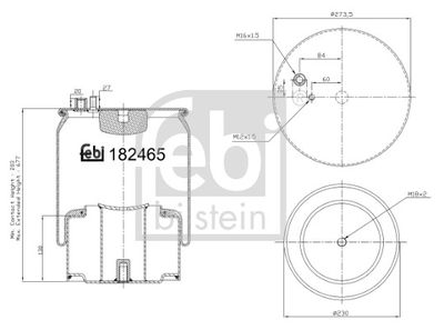 Pneimoatsperes spilvens, Pneimopiekare FEBI BILSTEIN 184254