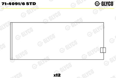 Шатунный подшипник GLYCO 71-4091/6 STD