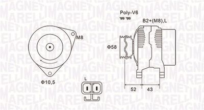 Генератор MAGNETI MARELLI 063731903010