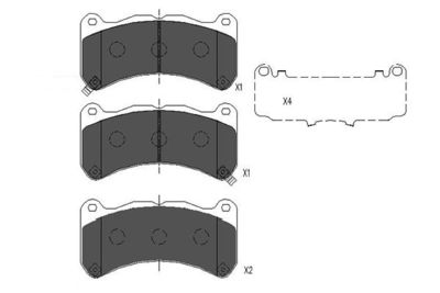 Bremžu uzliku kompl., Disku bremzes KAVO PARTS KBP-9113