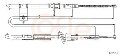 Тросик, cтояночный тормоз COFLE 17.2518