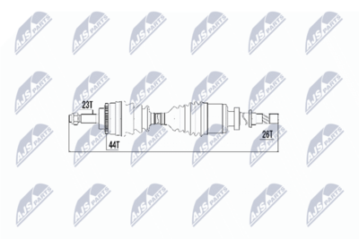 Piedziņas vārpsta NTY NPW-RE-018