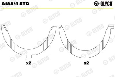 Дистанционная шайба, коленчатый вал GLYCO A188/4 STD
