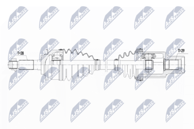 Приводной вал NTY NPW-FR-090
