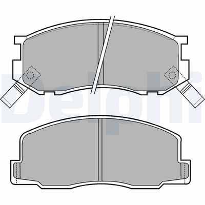 Bremžu uzliku kompl., Disku bremzes DELPHI LP409