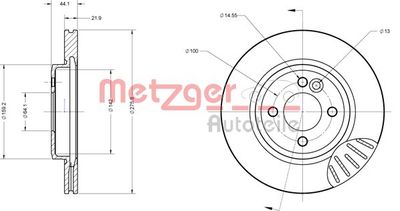 Тормозной диск METZGER 6110207