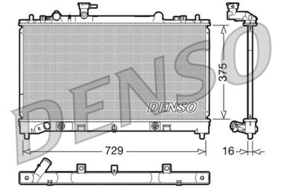 Radiators, Motora dzesēšanas sistēma DENSO DRM44022