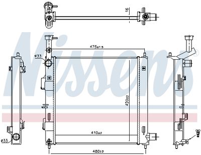 Radiators, Motora dzesēšanas sistēma NISSENS 606865