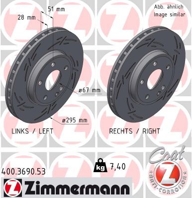 Тормозной диск ZIMMERMANN 400.3690.53