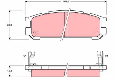 Bremžu uzliku kompl., Disku bremzes TRW GDB990