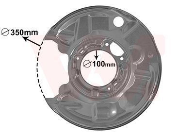 Dubļu sargs, Bremžu disks VAN WEZEL 3032373