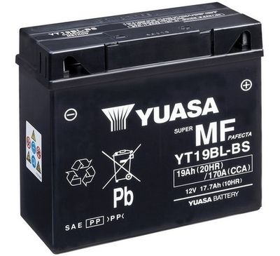 Startera akumulatoru baterija YUASA YT19BL-BS