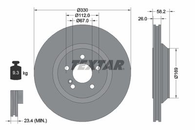 Bremžu diski TEXTAR 92197903
