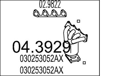 Катализатор MTS 04.3929