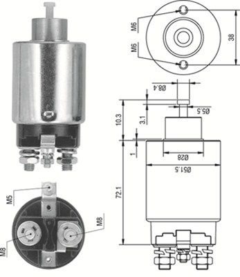 Ievilcējrelejs, Starteris MAGNETI MARELLI 940113050288