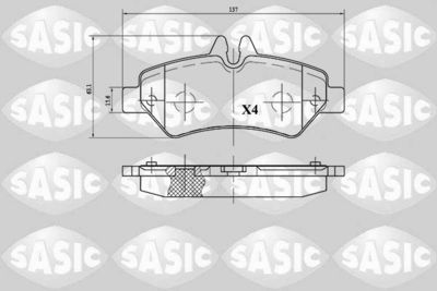 Bremžu uzliku kompl., Disku bremzes SASIC 6216060