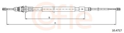 Тросик, cтояночный тормоз COFLE 10.4717