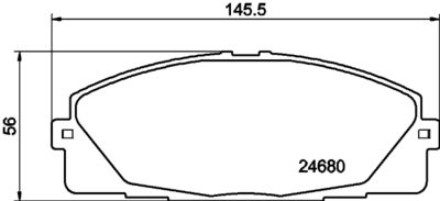 Bremžu uzliku kompl., Disku bremzes HELLA PAGID 8DB 355 015-831