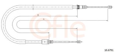 Тросик, cтояночный тормоз COFLE 10.6791