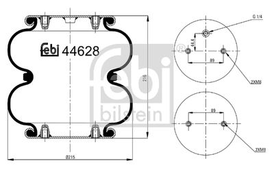 Pneimoatsperes spilvens, Pneimopiekare FEBI BILSTEIN 44628