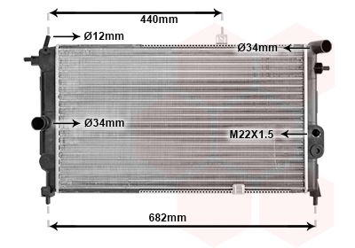 Radiators, Motora dzesēšanas sistēma VAN WEZEL 37002190