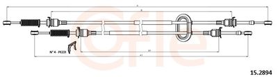 Трос, механическая коробка передач COFLE 92.15.2894