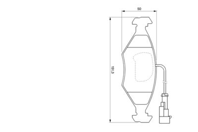 Bremžu uzliku kompl., Disku bremzes BOSCH 0 986 424 543
