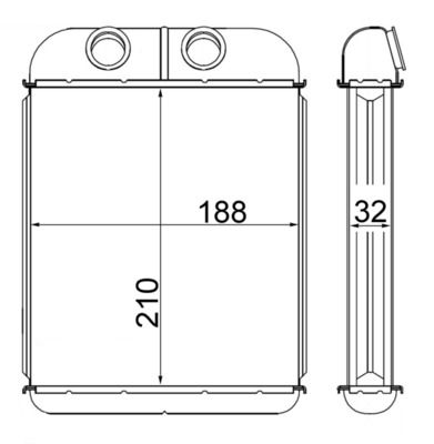 Теплообменник, отопление салона MAHLE AH 181 000S