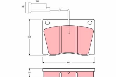 Комплект тормозных колодок, дисковый тормоз TRW GDB569