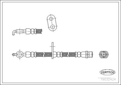 Bremžu šļūtene CORTECO 19032424