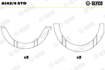 Distancpaplāksne, Kloķvārpsta GLYCO A142/4 STD