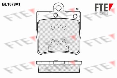 Bremžu uzliku kompl., Disku bremzes FTE 9010287