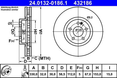 Тормозной диск ATE 24.0132-0186.1