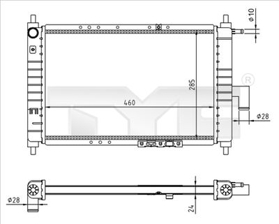 Radiators, Motora dzesēšanas sistēma TYC 706-0023-R