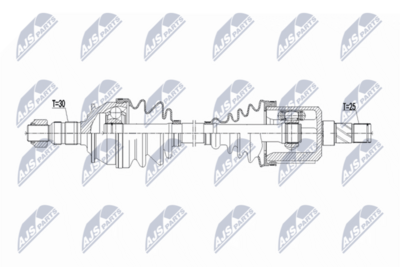 Приводной вал NTY NPW-PL-149
