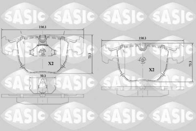 Bremžu uzliku kompl., Disku bremzes SASIC 6216147