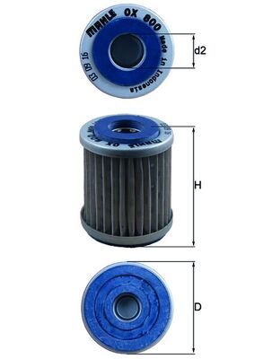 MAHLE OX800 Eļļas filtrs